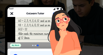 Child solving on paper